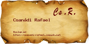Csanádi Rafael névjegykártya